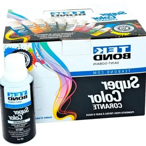 Corante Super Color Tek Bond Preto, Caixa com 12 Unidades