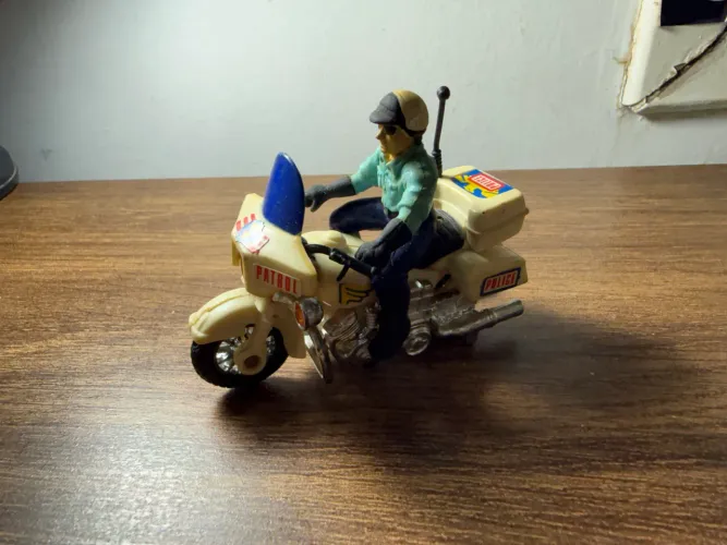 Miniatura polícia moto anos 90