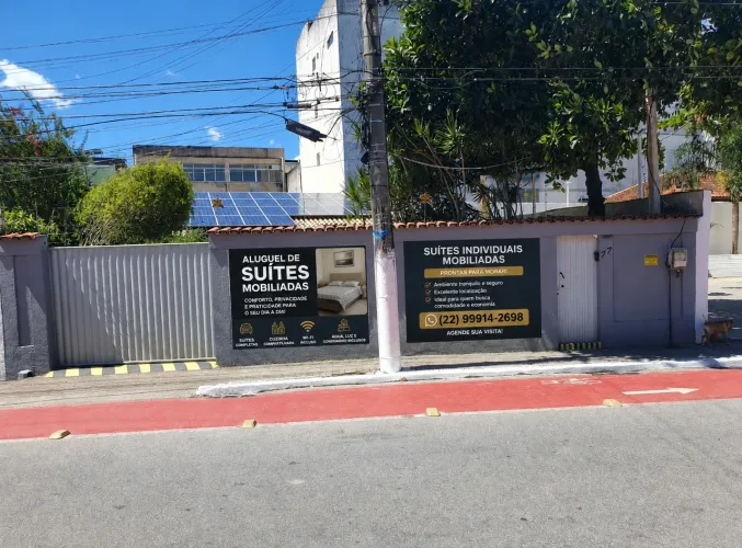 Suítes mobiliadas no centro