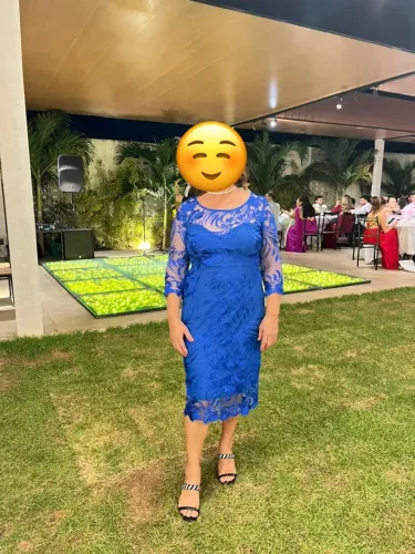 Vestido de festa azul royal