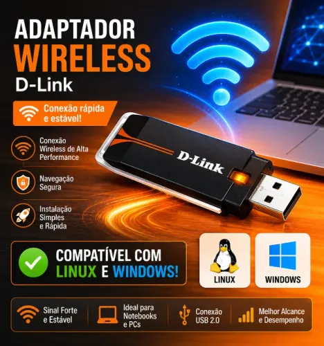 Adaptador USB para seu computador ter WIFI, Sem precisar de CABO