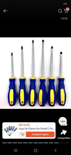 Kit chave de fenda