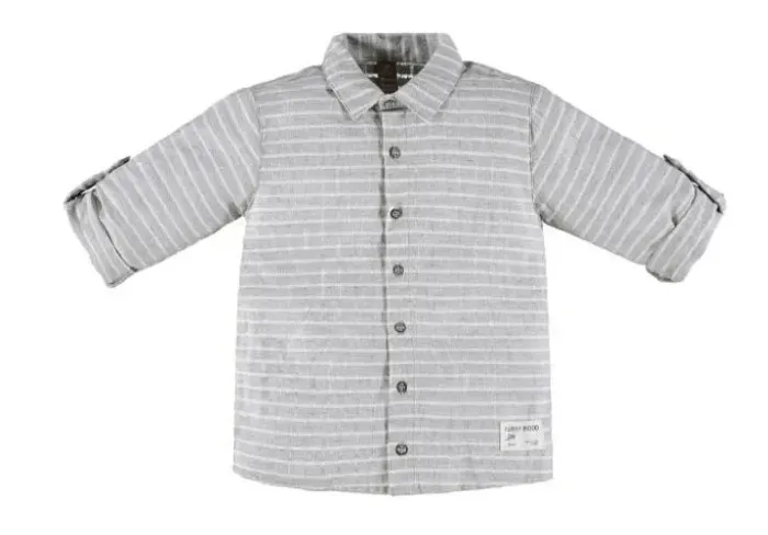 Camisa Infantil Manga Longa Up Baby Cinza Tam 3