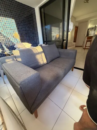Sofá 2 lugares 1,60 m comprado na Lar Shopping