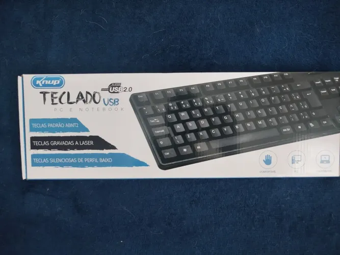 Teclado USB Knup ABNT2 - Silencioso, Prático e Ideal para PC e Notebook ?