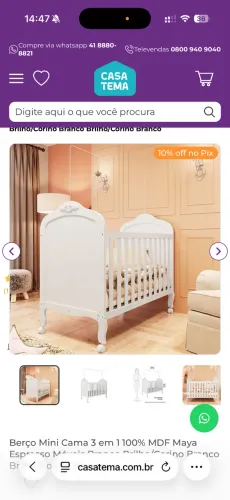 Berço infantil estilo provençal