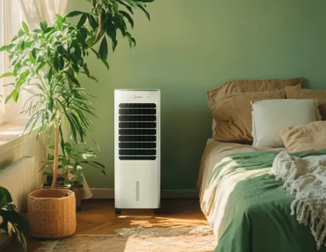 Climatizador De Ar Frio Midea Branco 5l Cor branco e cinza 127v com garantia 12 meses