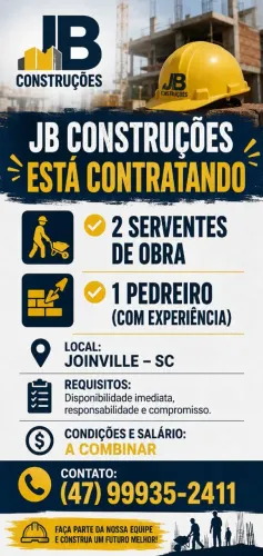 Oportunidade de trabalho.