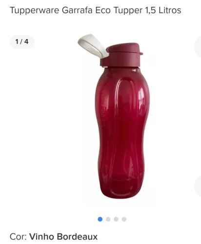 Garrafa tupperware 1,5 litro.