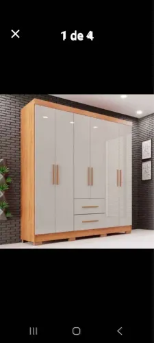 Guarda-Roupa Casal 6 Portas - Moderno e Espaçoso.