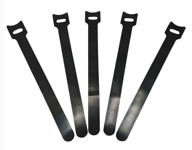 Kit 10 Abracadeiras Velcro Organiza Cabos Fios 15cm Preto