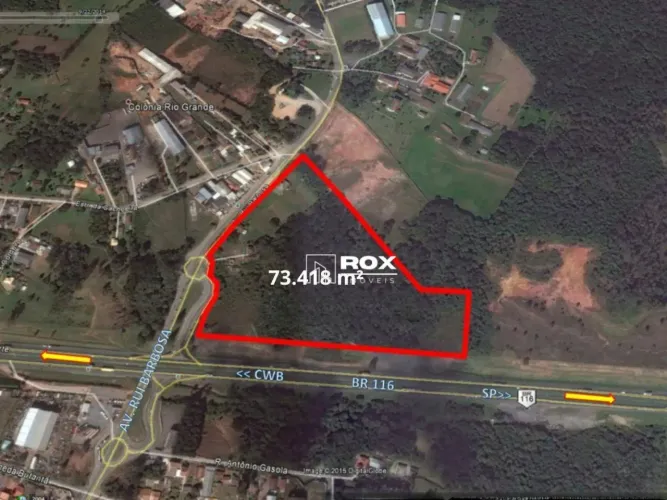 Terreno amplo à venda, 73418 m² por R$ 23.127.000 - Colônia Rio Grande, São José dos Pinha