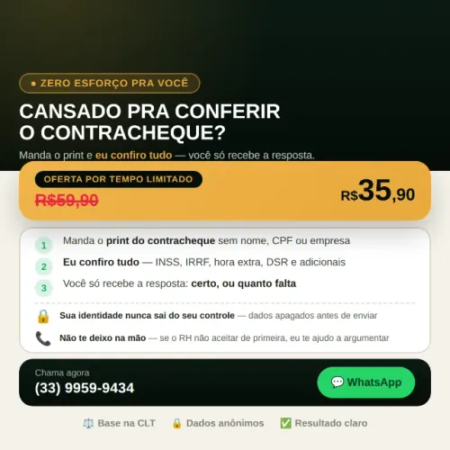 Cansado Pra Conferir o Contracheque? Eu Faço Por Você