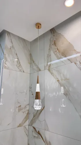 Pendente cristal com três cor 