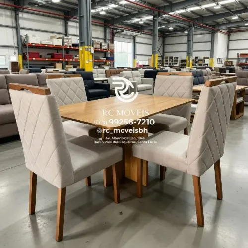 Conjunto Mesa de Jantar com 4 Cadeiras Madeira Tampo Amadeirado 1,20x0,80 Imbuia