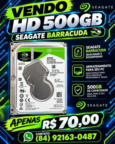 HD Seagate BarraCuda, 500GB, 2.5, Notebook ST500LM030