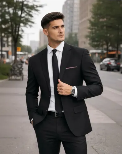 Terno Premium Slim Gabardine Micro Fibra Original NOVO Paletó e calça 