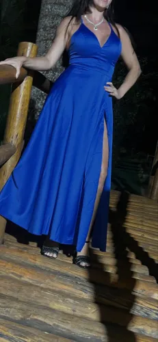 Vestido de festa azul