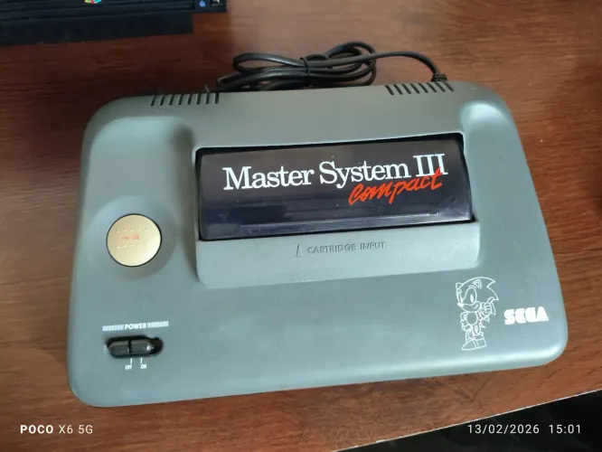 Master System 3 compact modo av com led power 