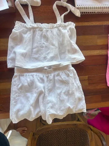 Conjunto infantil de algodão tamanho 8