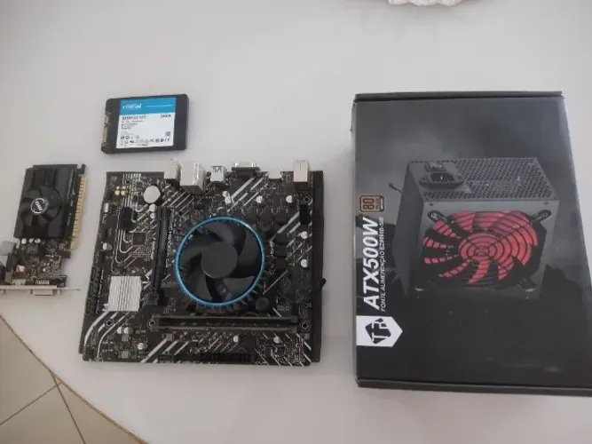 Ki gamer placa mãe Asus h610mk, I5 12400 , 16 giga ddr4, placa video 710 2 giga, fonte atx
