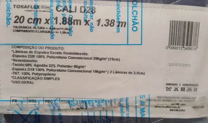 colchão casal d28 Toraflex novo na embalagem lacrada