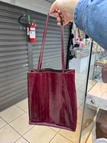 Bolsa vermelha couro legítimo qualidade italiana the row 
