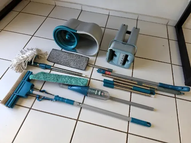 Lote 4 Mops - Giratório, Spray, Lava e Seca e Rodo Mágico