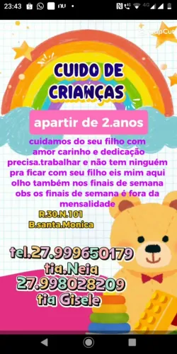 Cuidamos do seu filho com amor