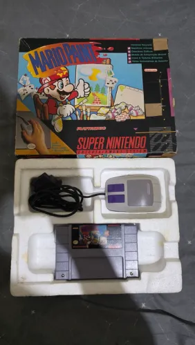 Mario Paint Super Nintendo Snes Com Mouse Pad Playtronic Cib