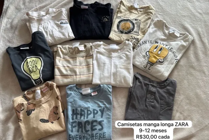 Lote roupa menino 9-12 meses zara - vendo separado