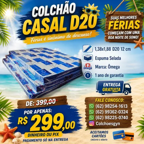 Colchão Casal D20 entrega gratuita