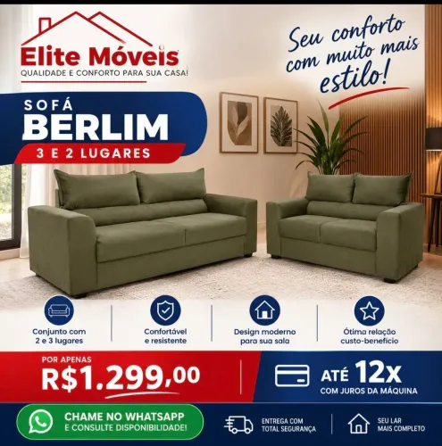 1,299,00 SOFÁ 3 e 2 lugares novo com garantia de fabrica.