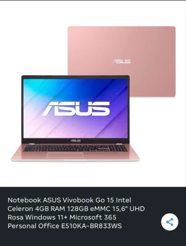 Vendo Notebook Asus 128gb