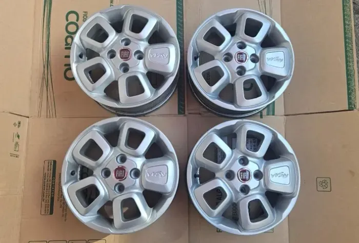 Jogo 4 Rodas Fiat Uno Way Fiorino Aro 14 R14 4x98mm Prata (Usado)