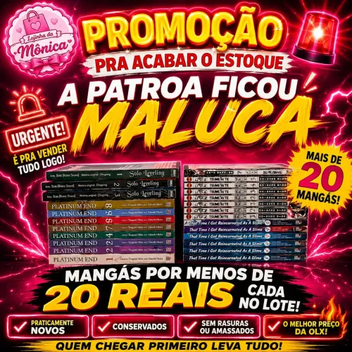 Lote com MANGÁS POR MENOS DE 30 REAIS LEVANDO TODOS