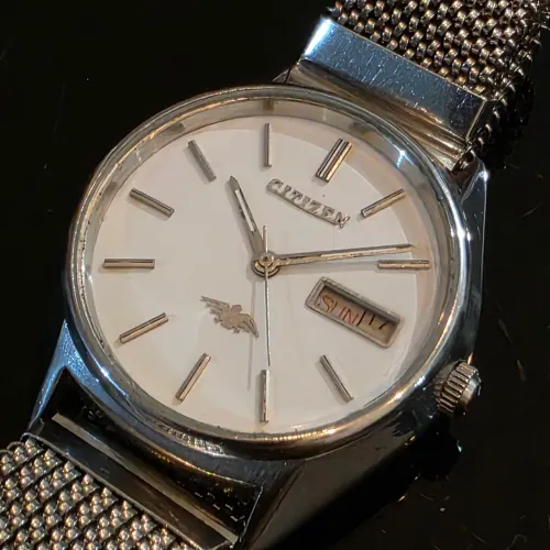 Relógio Automático Citizen Aço Vintage Original 1980 pulseira inox Miyota analógico Japan