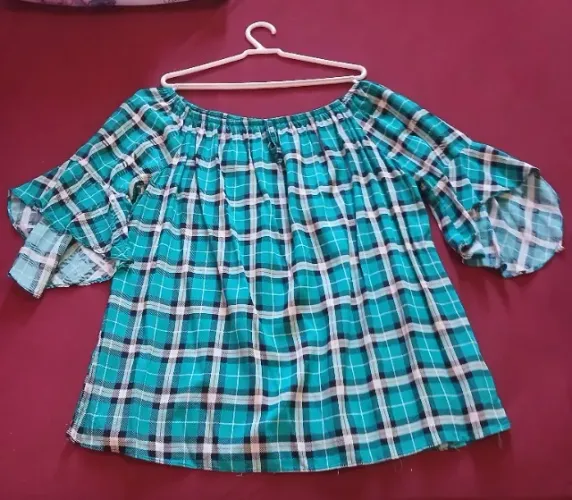 Blusa xadrez verde