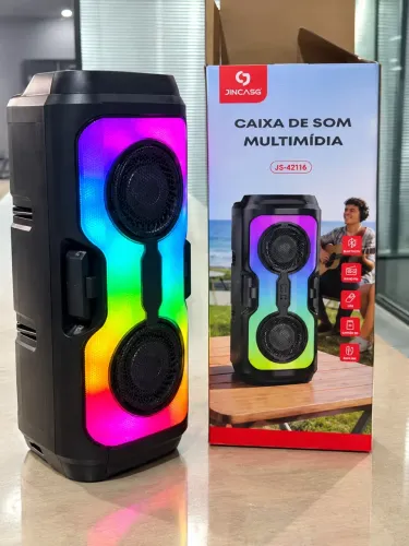 Caixa de som Bluetooth Portátil Com Led
