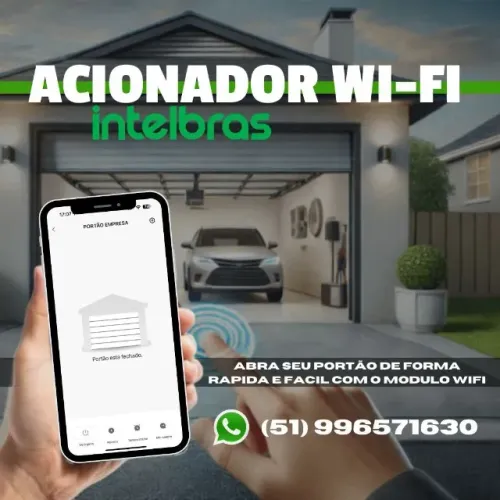 Kit acionador Wi-Fi intelbras para portões eletrônicos