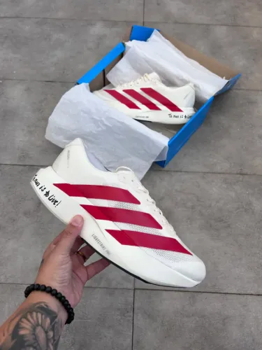 Tênis Adidas Adizero Evo SL Importado Unissex Branco / Vermelho - Disponível 34 AO 43