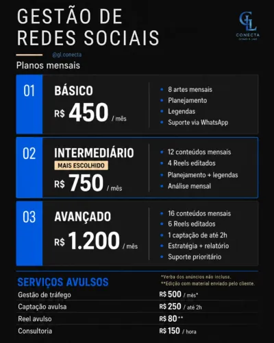 GESTÃO DE REDES SOCIAIS + TRÁFEGO PAGO