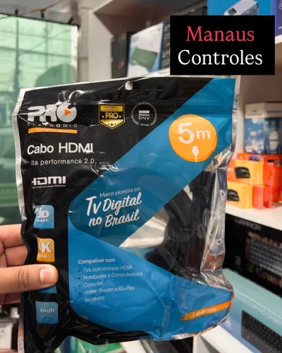Cabo Hdmi de 5 Metros High Speed Full HD / Ultra HD 4K ( Promoção )