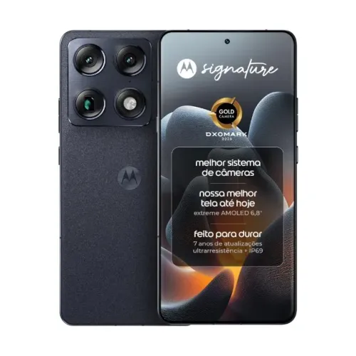 Smartphone Motorola Signature 5G - 512GB 24GB (12GB RAM + 12GB RAM Boost) Cor Preto