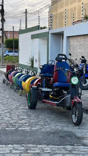 Triciclo trenzinho de tambor