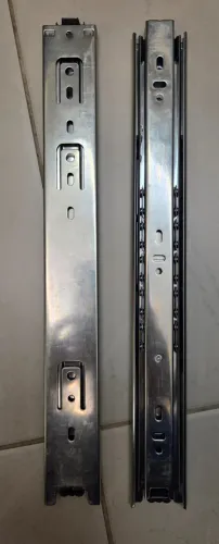 Corrediça Gaveta Trilho Telescópio H45 para 35kg 400mm