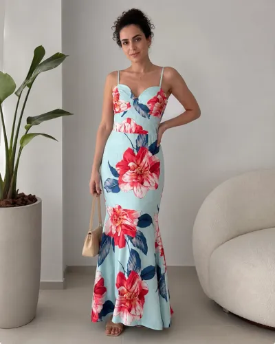 Vestido Floral DaLuz Tamanho P | Novo com Etiqueta