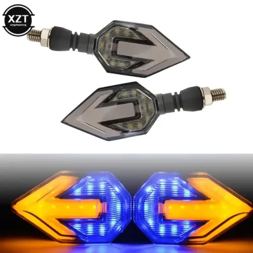 Pisca LED Universal para Moto 12V - Seta Esportiva com Luz Dupla