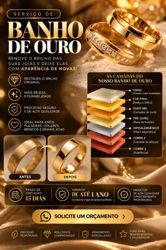? Banho de Ouro em Joias | Antes de Comprar Outra Peça, Veja Como Podemos Renovar