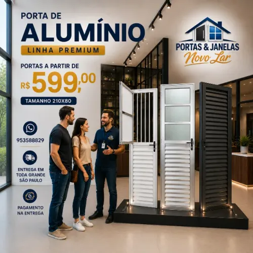 PORTAS DE ALUMINIO 210X80 DIRETO DA FABRICA COM PAGAMENTO NA ENTREGA VALOR PARA PIX